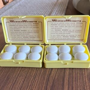 Vintage The Original WONDER WEIGHTS White with Green Felt & Case